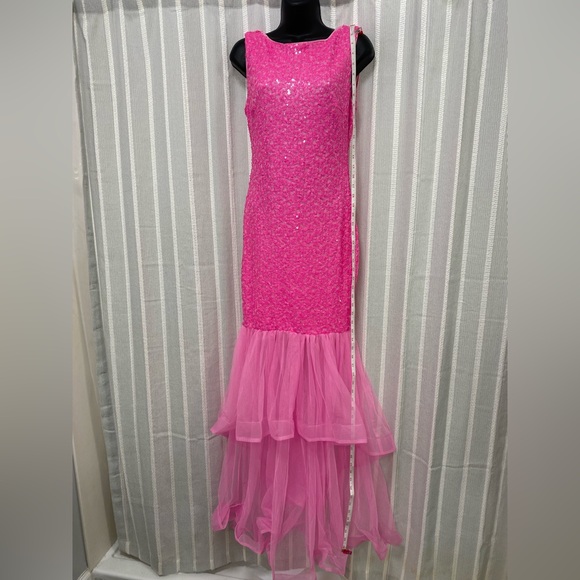 NWT Pink Sequin and Tulle‎ Mermaid Prom Homecoming Dress Size M - Picture 6 of 16